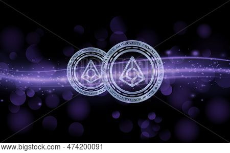 Augur-rep Virtual Currency Images. 3d Illustration. Rep Coin Logo.