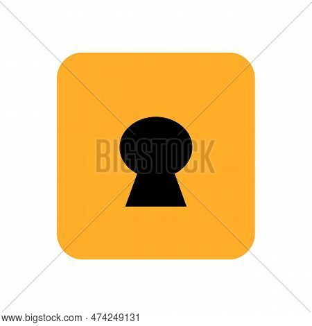 Safety And Security Icon. Keyhole. Editable Vector.
