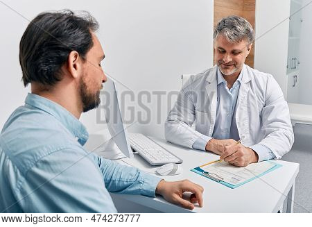 Consultation With Urologist-andrologist To Man Patient And His Male Reproductive System And Sperm He