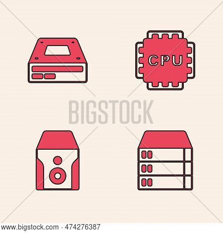 Set Server, Data, Web Hosting, Optical Disc Drive, Processor With Cpu And Uninterruptible Power Supp
