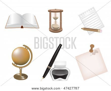 Icon set temas escolares y empresariales