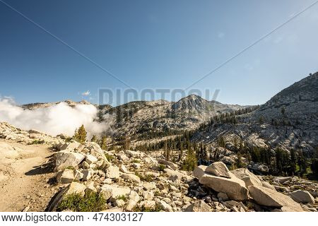 Clouds Waft In The Valley Near Aster Lake In Sequoia National Park