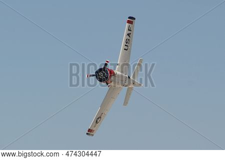 Eskisehir, Turkiye - September 18, 2022: M.s.o Air And Space Museum North American T-28b Trojan (200
