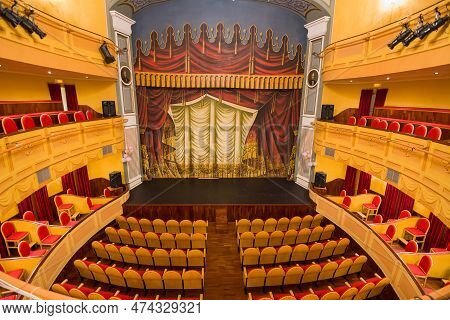 Interior With Stage And Stalls Of The Municipal Theater Of Almagro Without People