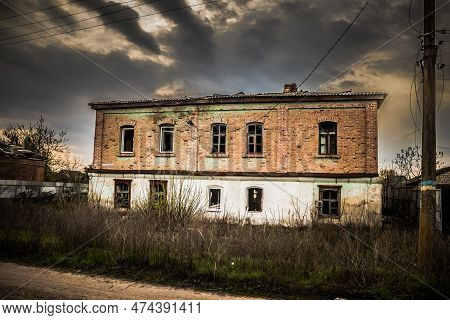 Destroyed Building Located In Izyum, Ukraine - April 08, 2023