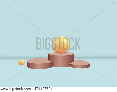 3d Background Products Display Podium Scene With Geometric Platform. Background Vector 3d Rendering 