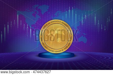 Fusion-fsn Virtual Currency Images. 3d Illustrations. Fsn Coin Logo