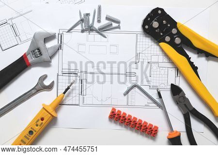 Multiple Repair Tools, Workshop And Diy Concept