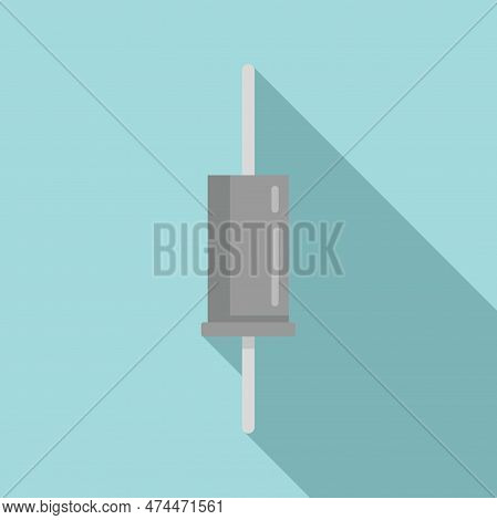 Technology Capacitor Icon Flat . Component Resistor. Ceramic Current