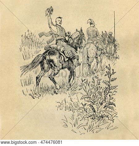 Vinnitsa, Ukraine - April 12, 2023: Circa 1645:  Farewell Of The Cossacks: Hryhoriy Ganzha And Ivan 