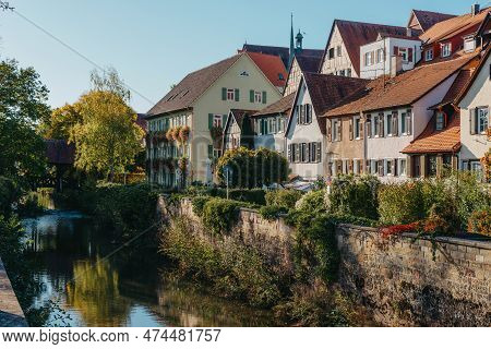 Old National German Town House In Bietigheim-bissingen, Baden-wuerttemberg, Germany, Europe. Old Tow
