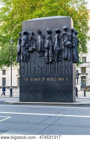 London, Great Britain - May 15, 2014: This Is A Monument To The Women Of The Second World War, Symbo