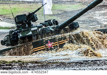 Russian Army T-72B3 Main Battle Tank At The Training Ground