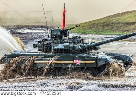 Russian Army T-72B3 Main Battle Tank At The Training Ground