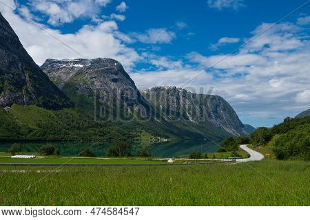 View On Jolstravatn Lake, Jolster, Norway. July 2019