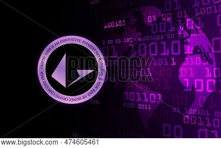 Loopring-lrc Virtual Currency Images. 3d Illustrations. Lrc Coin Logo.