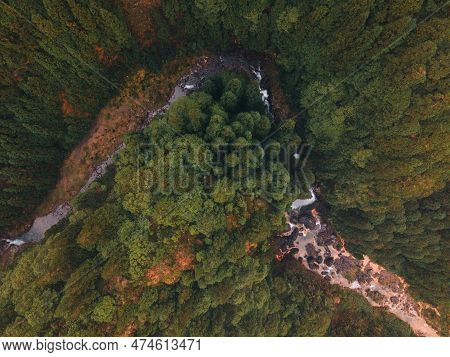 Cascata Das Lombadas (waterfall) In Sao Miguel, The Azores