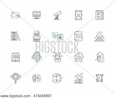 Laboratory Outline Icons Collection. Lab, Test, Experiment, Research, Analysis, Chemicals, Beakers V