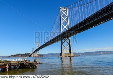 Bay Bridge Between San Francisco And Oakland