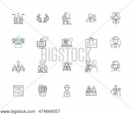 Career Outline Icons Collection. Job, Career Path, Vocation, Profession, Livelihood, Employment, Occ
