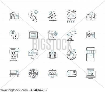 Software Development Outline Icons Collection. Software, Development, Coding, Programming, Debugging