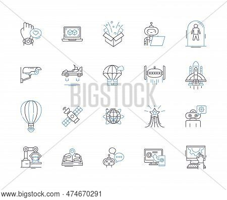 Software Development Outline Icons Collection. Software, Development, Coding, Programming, Debugging
