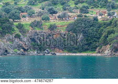 The Rocks And Hills At The Coastal Line Of The Chrysochou Bay Near Neo Chorio, Cyprus