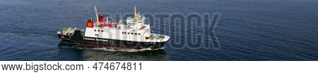 Argyll And Bute, Scotland, Uk, April 3rd 2023, Caledonian Macbrayne Ferry Sailing Following Repair W