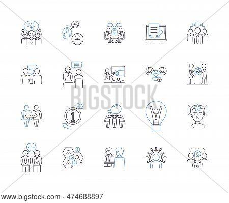 Total Quality Management Outline Icons Collection. Tqm, Quality, Control, System, Process, Improveme