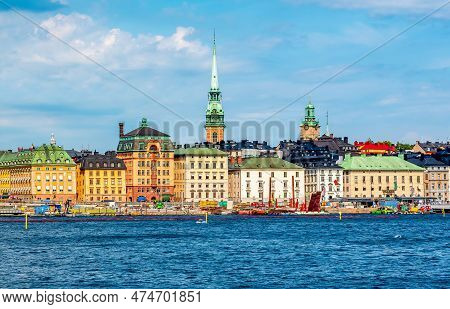 Skeppsbron Embankment Of Old Town, Stockholm, Sweden