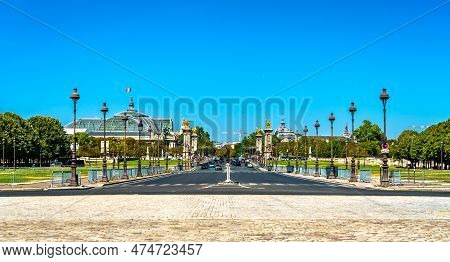 Avenue Of Marechal Gallieni On The Esplanade Of The Invalides In Paris, France