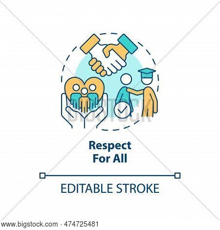 Respect For All Concept Icon. Understanding Diversity. Global Citizenship. Gced Goal Abstract Idea T