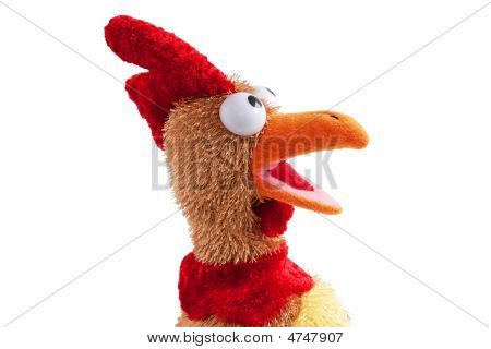 Påske Rooster Toy isoleret på hvid baggrund
