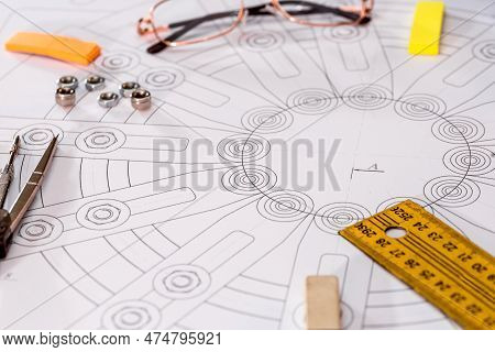 Indastrial Drawing Detail With Different Draw Tools