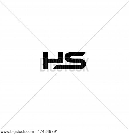 Hs  Initials Monogram Letter Text Alphabet Logo Design.