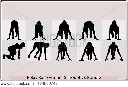 Relay With Two People Passing Baton. Vector,relay Race Logo Design Inspiration,relay Race Symbol Ico