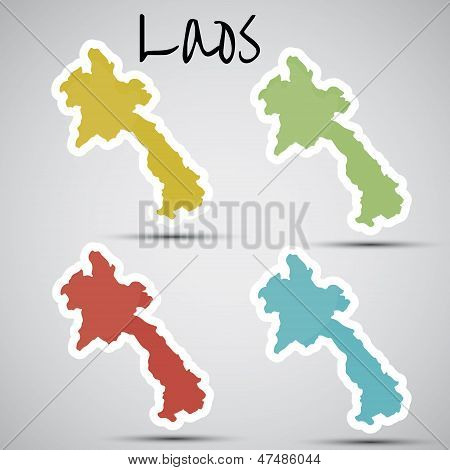 Наклейки в виде Лаоса