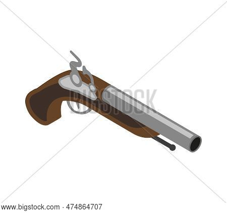Musketoon Blunderbass Isometric Icon 3d Vector Illustration