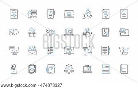 Customer Research Line Icons Collection. Insights, Feedback, Surveys, Analysis, Attitudes, Behaviors