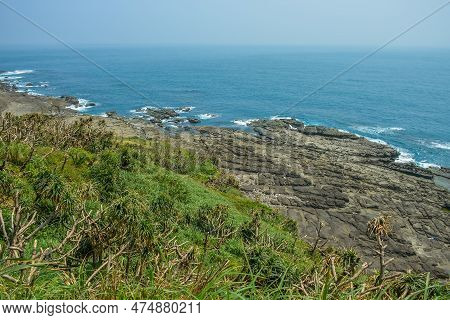 Bitou Cape (bitoujiao) Rocky Sea Shore Beach With Blue Ocean In A Summer Day, Ruifang District Of Ne