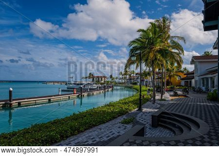 Crossroads Maldives: Marina In Local Island Port. Territory Of Hotels Saii Lagoon And Hard Rock. Jul