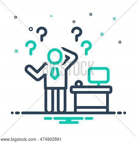 Mix Icon For Lost Missing Stray Astray Doubt Unsure Question Disorientated Disoriented Adrift