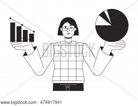 Startup Company Valuation Bw Concept Vector Spot Illustration
