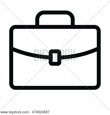 Work Bag. Briefcase Symbol. Business Bag. Isolated Outline Vector Illustration