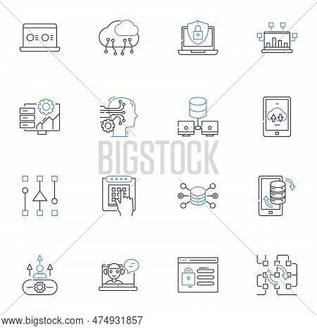 Gui Elements Line Icons Collection. Button, Checkbox, Radiobutton, Label, Textbox, Dropdown, Listbox