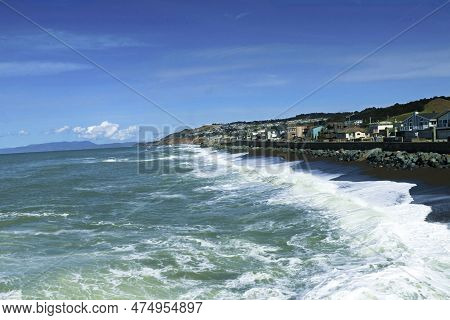 Coastline Of Pacifica City In North California