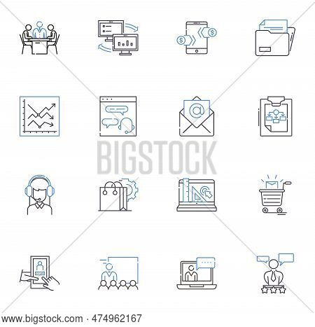 Demand Planning Line Icons Collection. Forecasting, Inventory, Logistics, Supply Chain, Procurement,