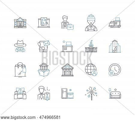 Educational Centers Line Icons Collection. Tuition, Learning, Enrichment, Curriculum, Academy, Instr