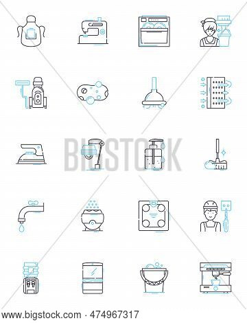 Table Design Linear Icons Set. Minimalist, Modern, Contemporary, Rustic, Industrial, Scandinavian, M