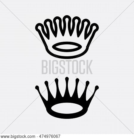 Crown Logo And Queen, King Logo Designtemplate Vector Illustration